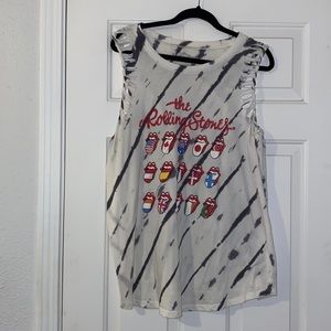 Distressed The Rollimg Stones tank top